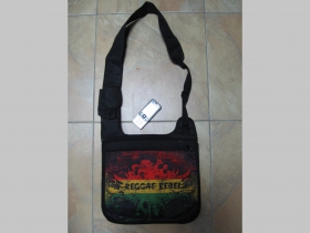 Reggae Rebel, pevná textilná taška cez plece, nastaviteľná 100%polyester cca.27x32x10cm